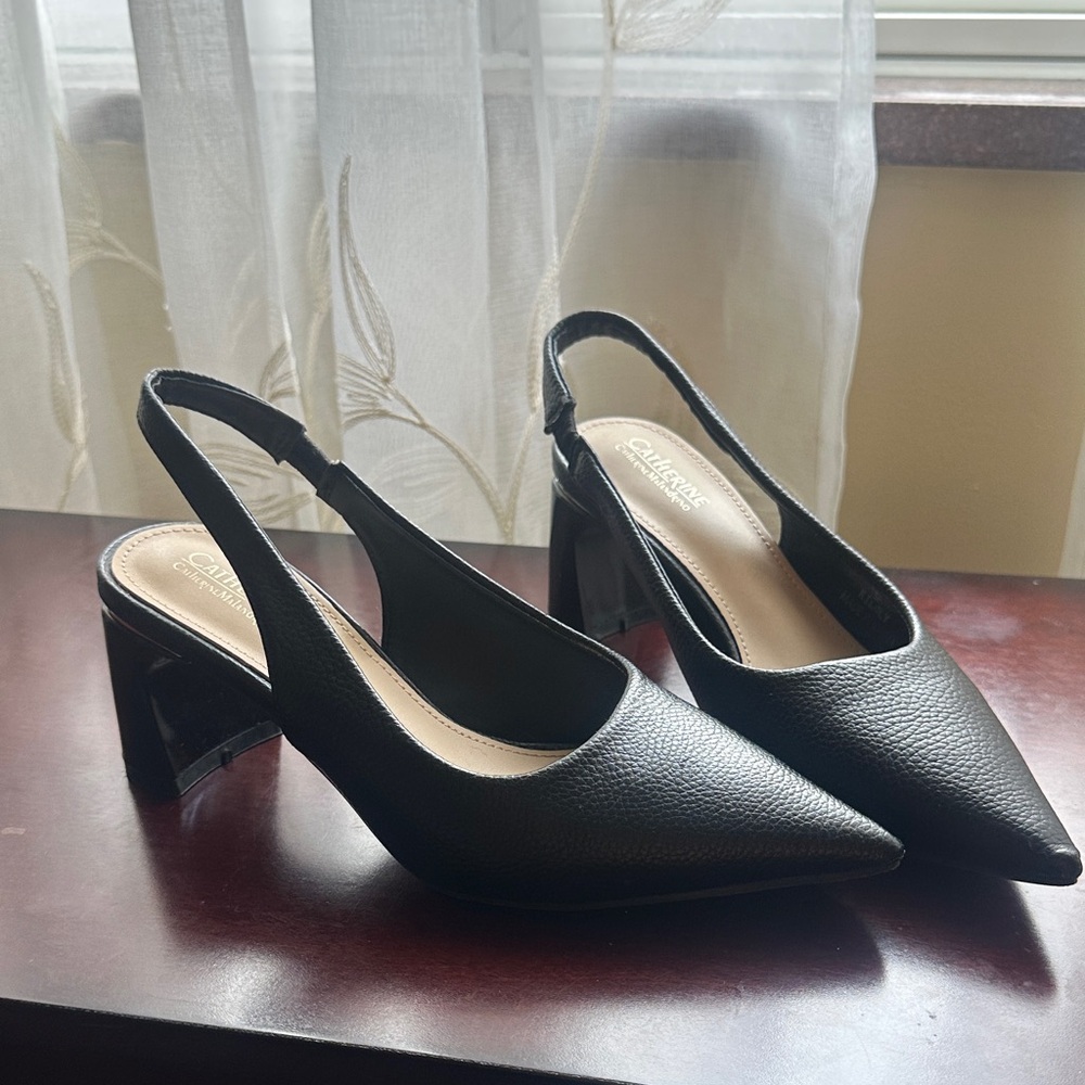 Chic Elegant Black Slingback Heels